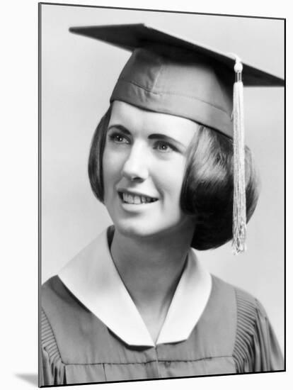 Female High School Graduate, Ca. 1968-null-Mounted Photographic Print
