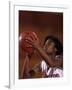 Female High Schooll Basketball Player in Action Shooting a Free Throw During a Game-null-Framed Photographic Print