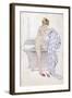 Female in Bath C1910-null-Framed Art Print