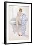 Female in Bath C1910-null-Framed Art Print