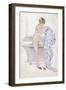 Female in Bath C1910-null-Framed Art Print