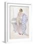 Female in Bath C1910-null-Framed Art Print