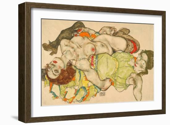 Female Lovers, 1915-Egon Schiele-Framed Giclee Print