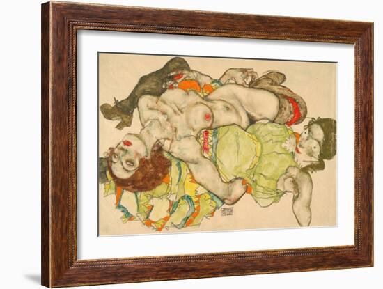 Female Lovers, 1915-Egon Schiele-Framed Giclee Print