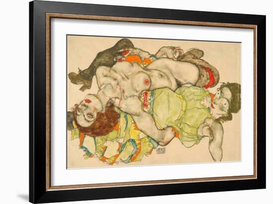 Female Lovers, 1915-Egon Schiele-Framed Giclee Print