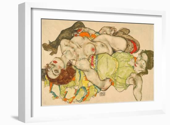 Female Lovers, 1915-Egon Schiele-Framed Giclee Print