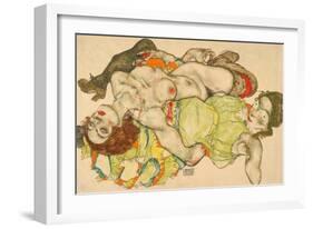 Female Lovers, 1915-Egon Schiele-Framed Giclee Print