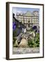 Female Mallard Duck (Anas Platyrhynchos) Nesting in Stone Flowerpot Among Pansies, Bath, UK-Nick Upton-Framed Photographic Print