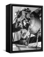 Female Mechanic Farley-null-Framed Stretched Canvas