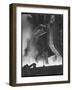 Female Metallurgist Peering Through an Optical Pyrometer to Determine the Temperature of Steel-Margaret Bourke-White-Framed Photographic Print