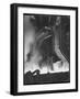 Female Metallurgist Peering Through an Optical Pyrometer to Determine the Temperature of Steel-Margaret Bourke-White-Framed Photographic Print