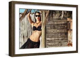 Female Model Wearing Bikini-Luis Beltran-Framed Photographic Print