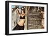 Female Model Wearing Bikini-Luis Beltran-Framed Photographic Print