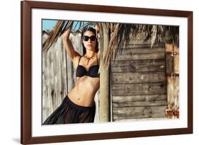 Female Model Wearing Bikini-Luis Beltran-Framed Photographic Print