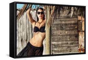 Female Model Wearing Bikini-Luis Beltran-Framed Stretched Canvas