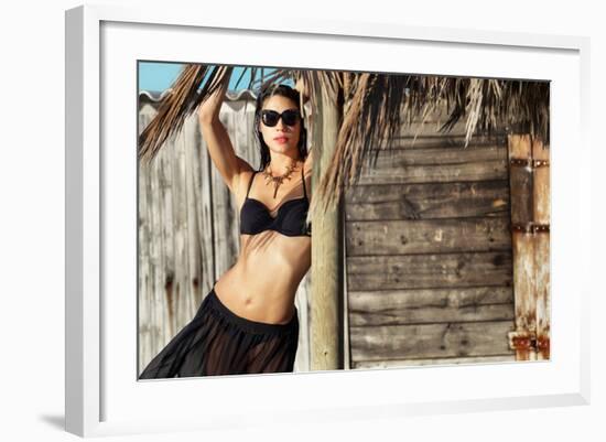 Female Model Wearing Bikini-Luis Beltran-Framed Photographic Print