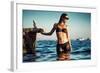 Female Model Wearing Bikini-Luis Beltran-Framed Photographic Print