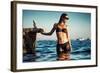 Female Model Wearing Bikini-Luis Beltran-Framed Photographic Print