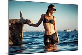 Female Model Wearing Bikini-Luis Beltran-Mounted Photographic Print