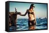 Female Model Wearing Bikini-Luis Beltran-Framed Stretched Canvas