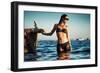 Female Model Wearing Bikini-Luis Beltran-Framed Photographic Print