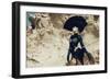 Female Model Wearing Black with Feathers-Luis Beltran-Framed Photographic Print