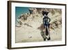 Female Model Wearing Black with Feathers-Luis Beltran-Framed Photographic Print