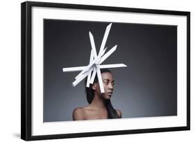 Female Model Wearing Unusual Headdress-Luis Beltran-Framed Photographic Print