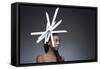 Female Model Wearing Unusual Headdress-Luis Beltran-Framed Stretched Canvas