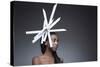 Female Model Wearing Unusual Headdress-Luis Beltran-Stretched Canvas