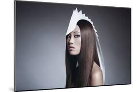 Female Model Wearing White Head Piece-Luis Beltran-Mounted Photographic Print