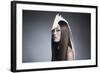 Female Model Wearing White Head Piece-Luis Beltran-Framed Photographic Print