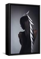 Female Model with White Headpiece-Luis Beltran-Framed Stretched Canvas