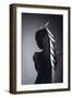 Female Model with White Headpiece-Luis Beltran-Framed Photographic Print