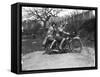 Female Motor Cyclists-null-Framed Stretched Canvas