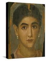 Female Mummy Portrait, from Thebes, 2nd Century-Roman Period Egyptian-Stretched Canvas