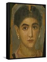 Female Mummy Portrait, from Thebes, 2nd Century-Roman Period Egyptian-Framed Stretched Canvas