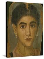 Female Mummy Portrait, from Thebes, 2nd Century-Roman Period Egyptian-Stretched Canvas