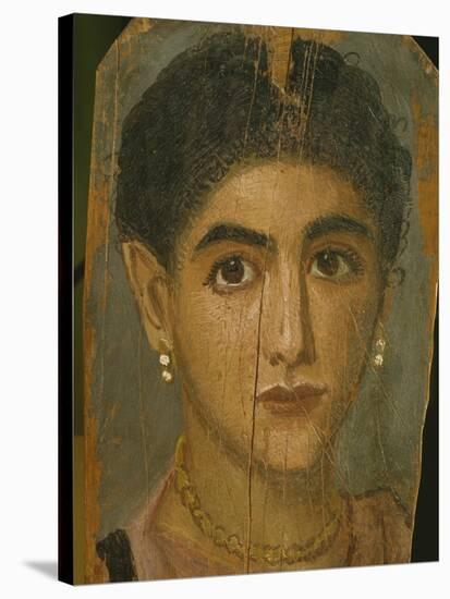 Female Mummy Portrait, from Thebes, 2nd Century-Roman Period Egyptian-Stretched Canvas