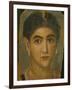 Female Mummy Portrait, from Thebes, 2nd Century-Roman Period Egyptian-Framed Giclee Print