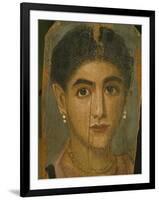 Female Mummy Portrait, from Thebes, 2nd Century-Roman Period Egyptian-Framed Giclee Print