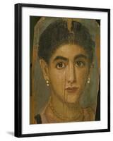 Female Mummy Portrait, from Thebes, 2nd Century-Roman Period Egyptian-Framed Giclee Print