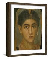 Female Mummy Portrait, from Thebes, 2nd Century-Roman Period Egyptian-Framed Giclee Print