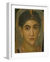 Female Mummy Portrait, from Thebes, 2nd Century-Roman Period Egyptian-Framed Giclee Print