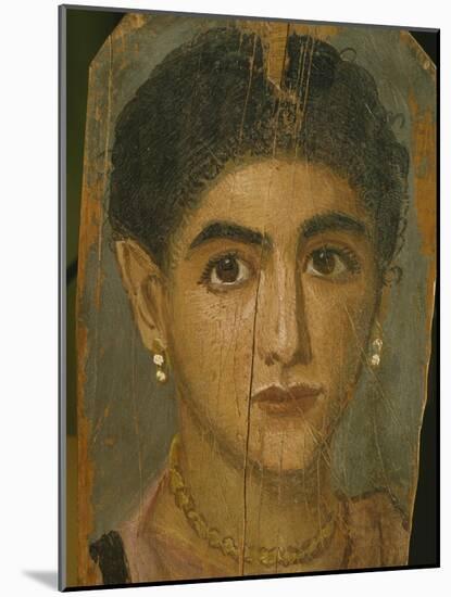 Female Mummy Portrait, from Thebes, 2nd Century-Roman Period Egyptian-Mounted Giclee Print