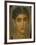 Female Mummy Portrait, from Thebes, 2nd Century-Roman Period Egyptian-Framed Giclee Print