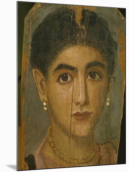 Female Mummy Portrait, from Thebes, 2nd Century-Roman Period Egyptian-Mounted Giclee Print