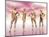 Female Muscular System from Four Points of View-null-Mounted Art Print