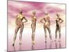 Female Muscular System from Four Points of View-null-Mounted Art Print