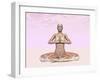 Female Musculature Performing Meditation Yoga Pose-null-Framed Art Print